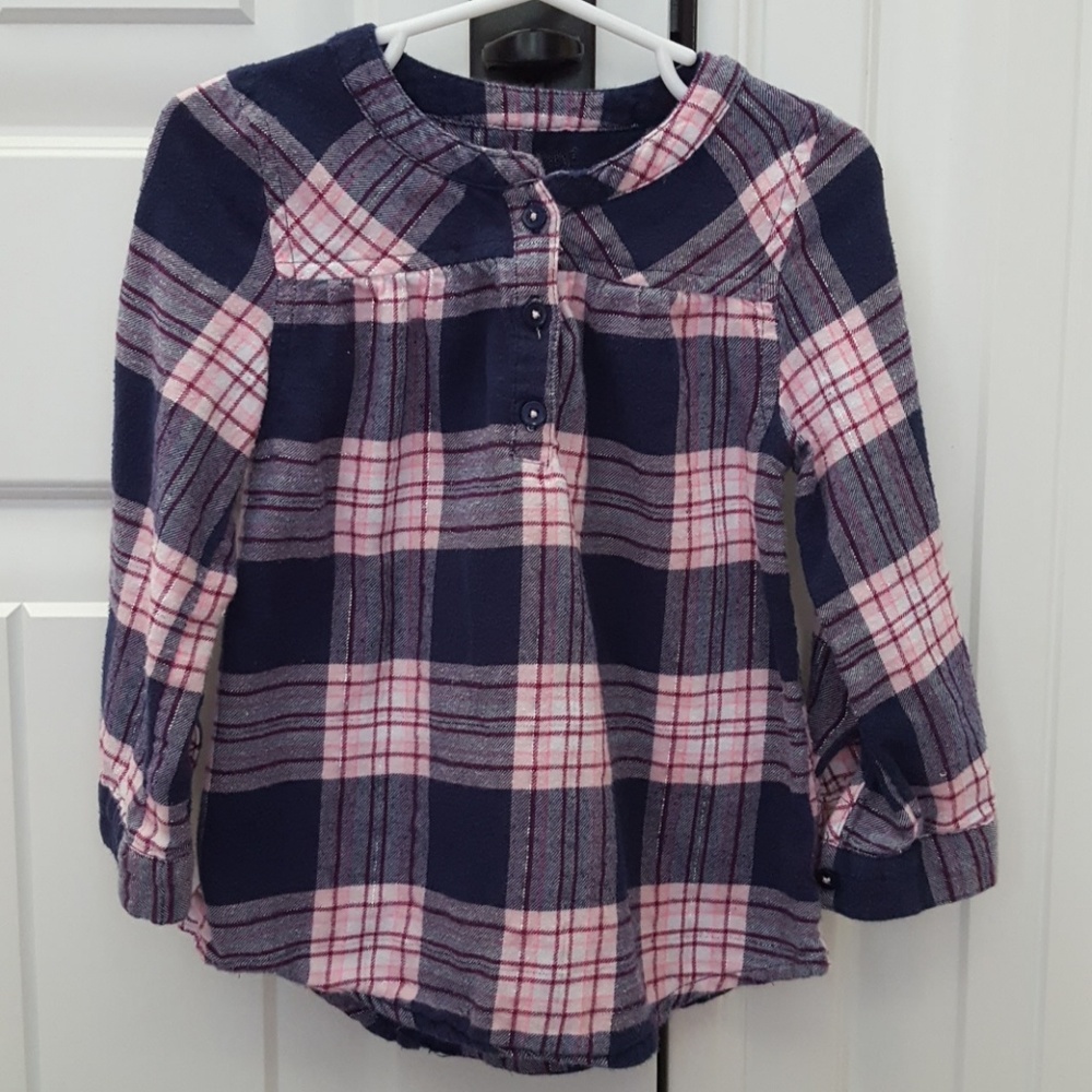 Pink & Navy Flannel